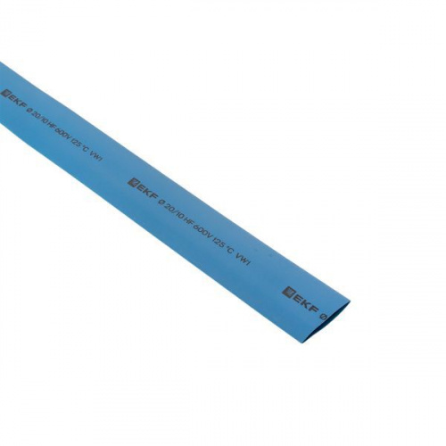 Трубка термоусадочная ТУТ нг 20/10 син. 1м (уп.50м) PROxima EKF tut-20-g-1m Трубка термоусадочная ТУТ нг 20/10 син. 1м (уп.50м) PROxima EKF tut-20-g-1m