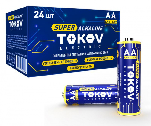 Элемент питания алкалиновый AA/LR6 (уп.24шт) TOKOV ELECTRIC TKE-ALS-LR6/C24 Элемент питания алкалиновый AA/LR6 (уп.24шт) TOKOV ELECTRIC TKE-ALS-LR6/C24