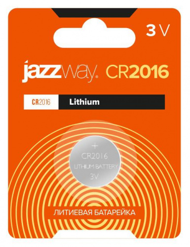 Элемент питания литиевый CR2016 3В BL-1 (блист.1шт) JazzWay 2852830 Элемент питания литиевый CR2016 3В BL-1 (блист.1шт) JazzWay 2852830