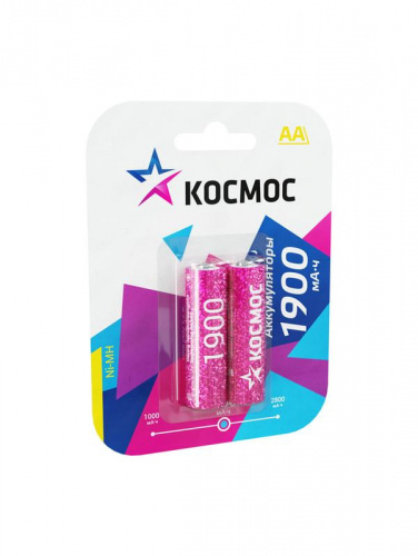 Аккумулятор AA/R6 1900мА.ч NI-MN BP-2 (блист.2шт) КОСМОС KOCR6NIMH(1900MAH) Аккумулятор AA/R6 1900мА.ч NI-MN BP-2 (блист.2шт) КОСМОС KOCR6NIMH(1900MAH)