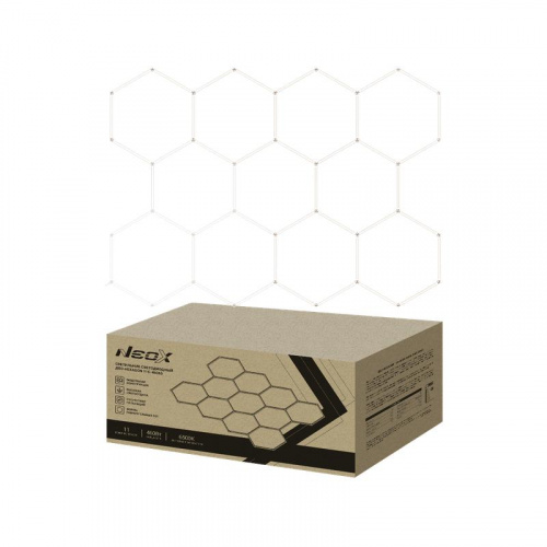 Светильник светодиодный ДБО-HEXAGON 11С-46065 460Вт 6500К 230В 3256х2350мм 11 сот 0.5м шнур с вилкой NEOX 4690612066646 Светильник светодиодный ДБО-HEXAGON 11С-46065 460Вт 6500К 230В 3256х2350мм 11 сот 0.5м шнур с вилкой NEOX 4690612066646