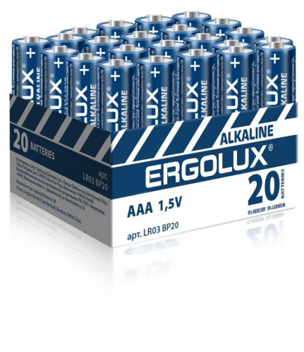 Элемент питания алкалиновый AAA/LR03 1.5В Alkaline BP-20 ПРОМО (уп.20шт) Ergolux 14674 Элемент питания алкалиновый AAA/LR03 1.5В Alkaline BP-20 ПРОМО (уп.20шт) Ergolux 14674
