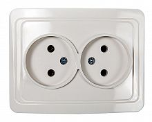 Розетка 2-м СП Classico 2102 16А IP20 бел. ASD / IN HOME 4680005959914