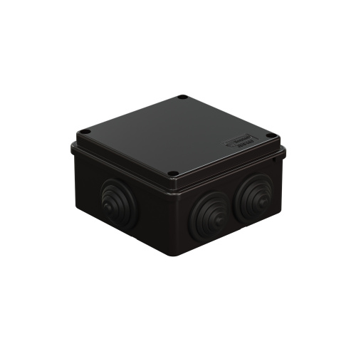 JBS100 Коробка распределительная о/п, 100х100х55мм, 6 вых., IP55 цвет чёрный (упаковка DIY) Экопласт
