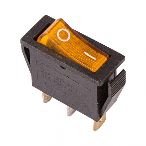 Выключатель клавишный 250В 15А (3с) ON-OFF RWB-404 SC-791 IRS-101-1C желт. с подсветкой Rexant 36-2212 Выключатель клавишный 250В 15А (3с) ON-OFF RWB-404 SC-791 IRS-101-1C желт. с подсветкой Rexant 36-2212