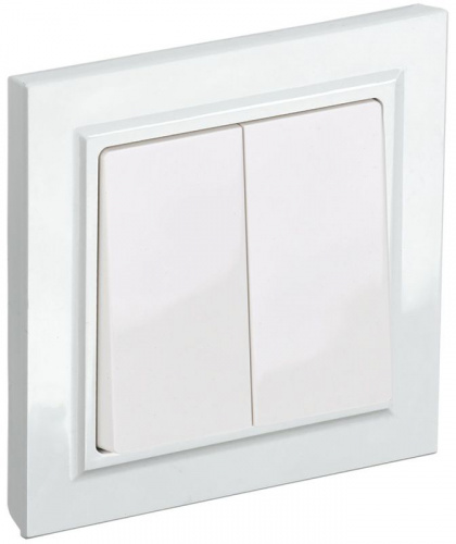 Выключатель 2-кл. СП BRITE ВСР10-2-0-БрБ 10А в сборе бел. IEK BR-V20-0-10-K01-F Выключатель 2-кл. СП BRITE ВСР10-2-0-БрБ 10А в сборе бел. IEK BR-V20-0-10-K01-F