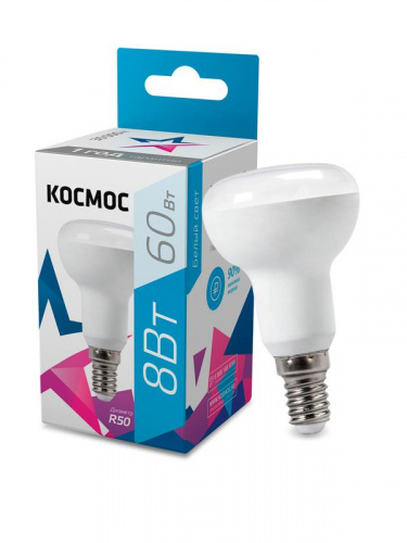 Лампа светодиодная R50 8Вт 220В E14 4500К Космос Lksm_LED8wR50E1445 Лампа светодиодная R50 8Вт 220В E14 4500К Космос Lksm_LED8wR50E1445