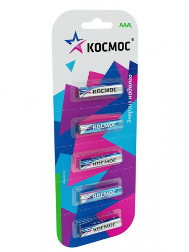 Элемент питания алкалиновый AAA/LR03 BP-5 (блист.5шт) КОСМОС KOCLR035BL Элемент питания алкалиновый AAA/LR03 BP-5 (блист.5шт) КОСМОС KOCLR035BL