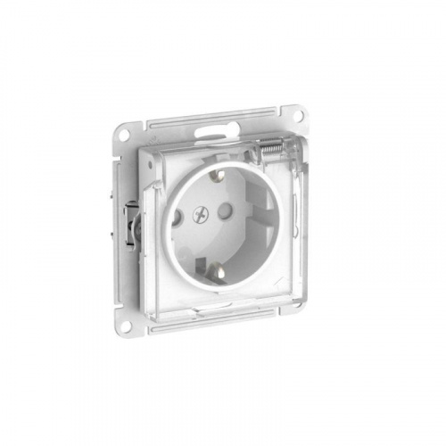 Розетка AtlasDesign Aqua 16А IP44 с заземл. защ. шторки с прозр. крышкой быстрозажим. клем. механизм бел. SE ATN440146S Розетка AtlasDesign Aqua 16А IP44 с заземл. защ. шторки с прозр. крышкой быстрозажим. клем. механизм бел. SE ATN440146S