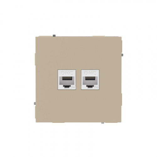 Розетка компьютерная 2-м KANT RJ45 кат.5E без шторки ванильн. марципан DKC 7015664 Розетка компьютерная 2-м KANT RJ45 кат.5E без шторки ванильн. марципан DKC 7015664