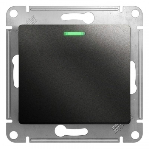 Выключатель 1-кл. СП Glossa 10А IP20 (сх. 1а) 10AX с подсветкой механизм антрацит SE GSL000713 Выключатель 1-кл. СП Glossa 10А IP20 (сх. 1а) 10AX с подсветкой механизм антрацит SE GSL000713