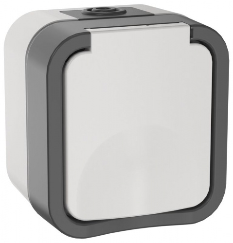 Розетка 1-м ОП TORS 16А IP55 TS220 с заземл. с крышкой бел. IEK TS-R16-16-55-K41 Розетка 1-м ОП TORS 16А IP55 TS220 с заземл. с крышкой бел. IEK TS-R16-16-55-K41