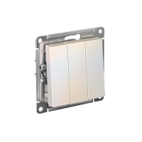 Выключатель 3-кл. СП AtlasDesign 10А IP20 (сх. 1+1+1) 10AX механизм жемчуж. SE ATN000431