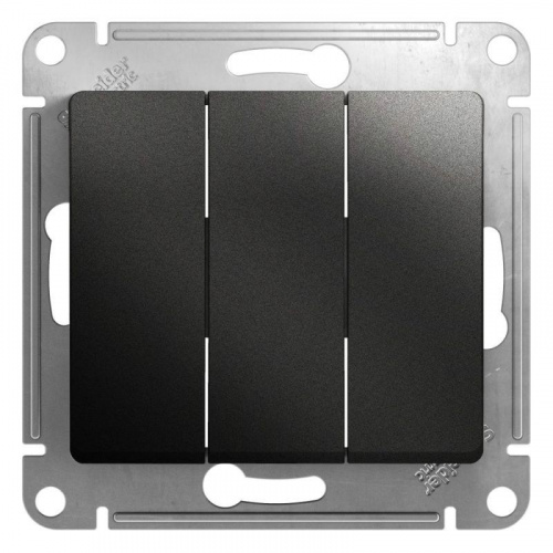 Выключатель 3-кл. СП Glossa 10А IP20 (сх. 1+1+1) 10AX механизм антрацит SE GSL000731 Выключатель 3-кл. СП Glossa 10А IP20 (сх. 1+1+1) 10AX механизм антрацит SE GSL000731